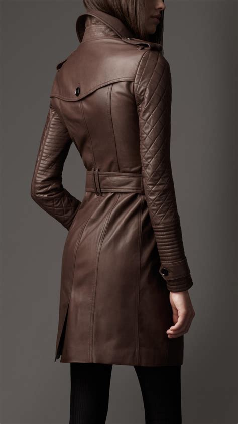 brown leather burberry trench coat burberry prorsum|burberry trench coat size guide.